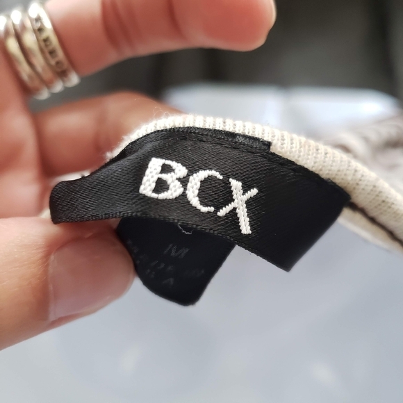 BCX Medium Brown & Beige Striped Top Batwing Y2K Made in USA - Picture 3 of 7